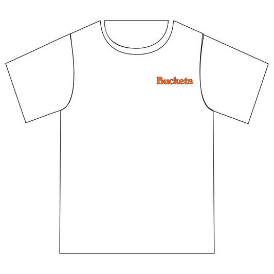 Blue Buckets tee - White