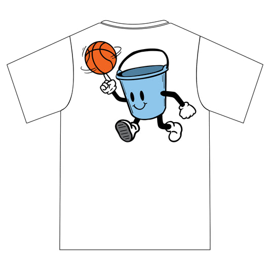 Blue Buckets tee - White