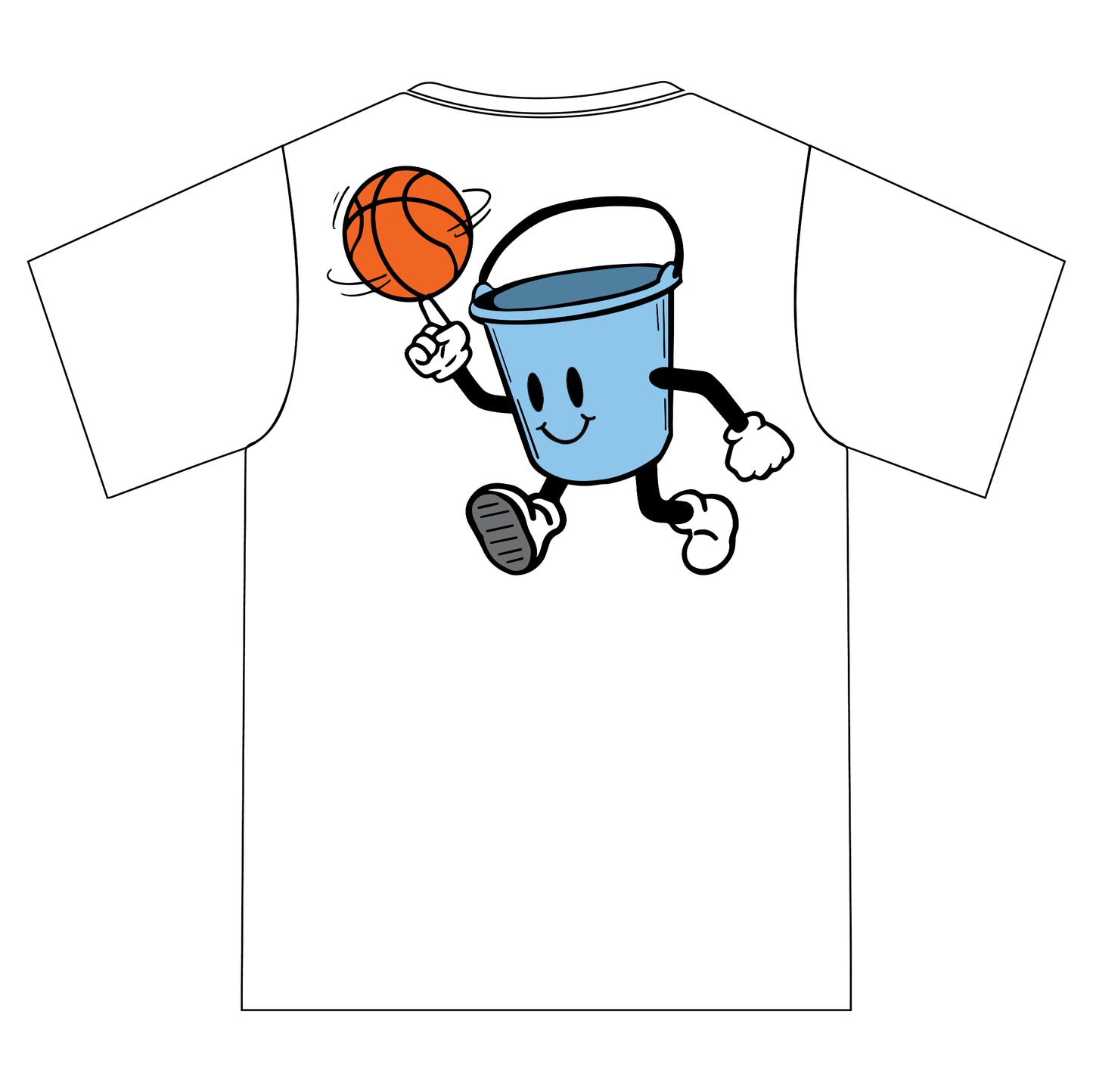 Blue Buckets tee - White